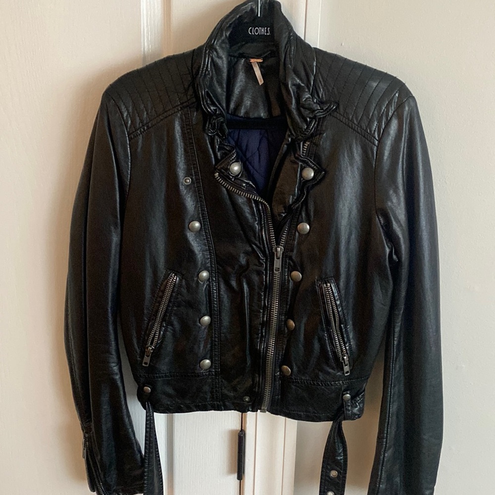 Free people leather jacket
